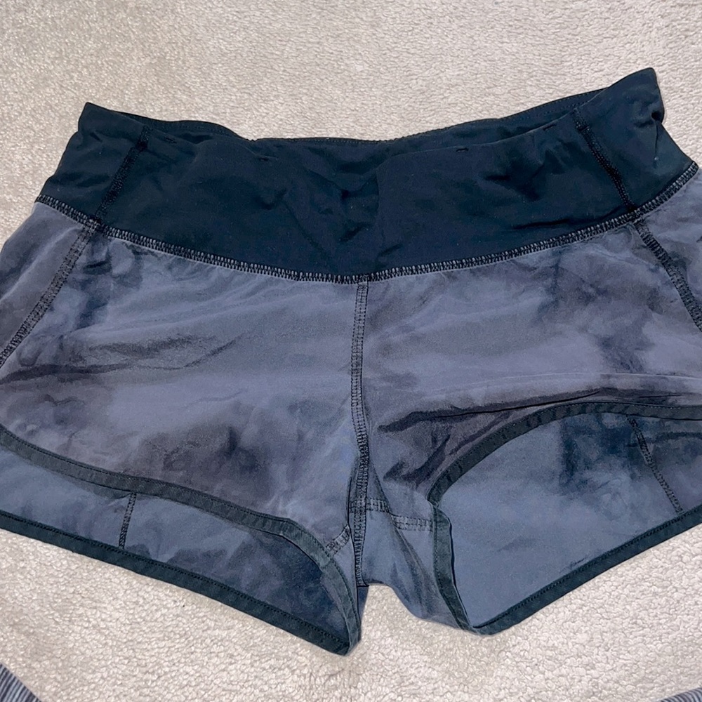 lululemon black diamond dye looking speed up shorts